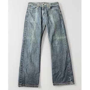 Levi's 514 Jeans Men 32x30 Blue Denim Dark Wash Straight Fit American Workwear